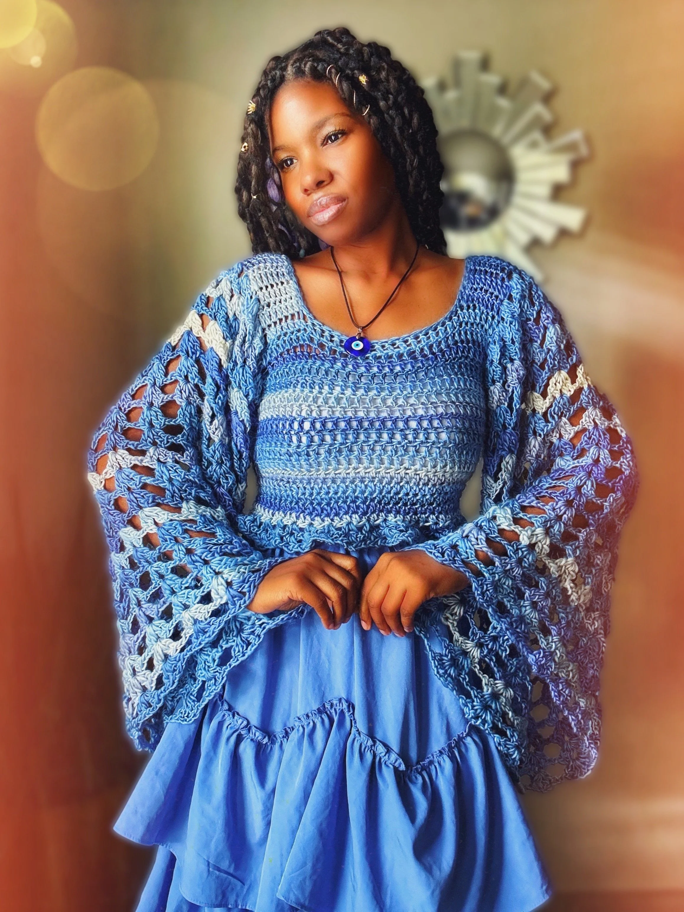 The Drielle Crochet Top. Digital Crochet Pattern.
