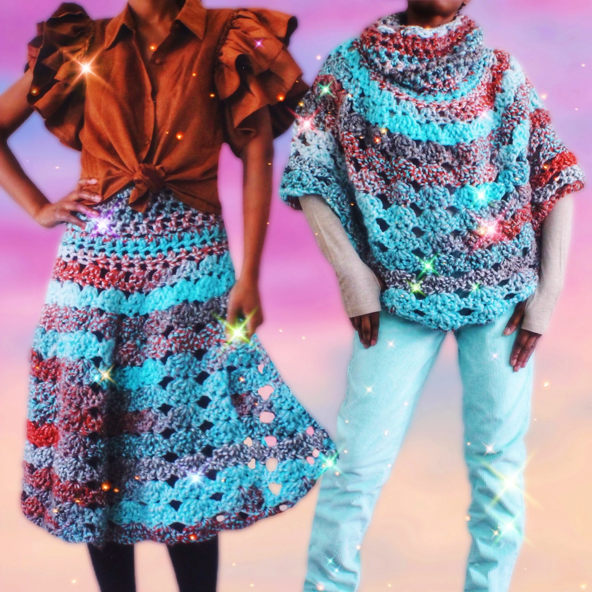 The Cirrus Oversized Crochet Cape Poncho Crochet. Digital Crochet ...