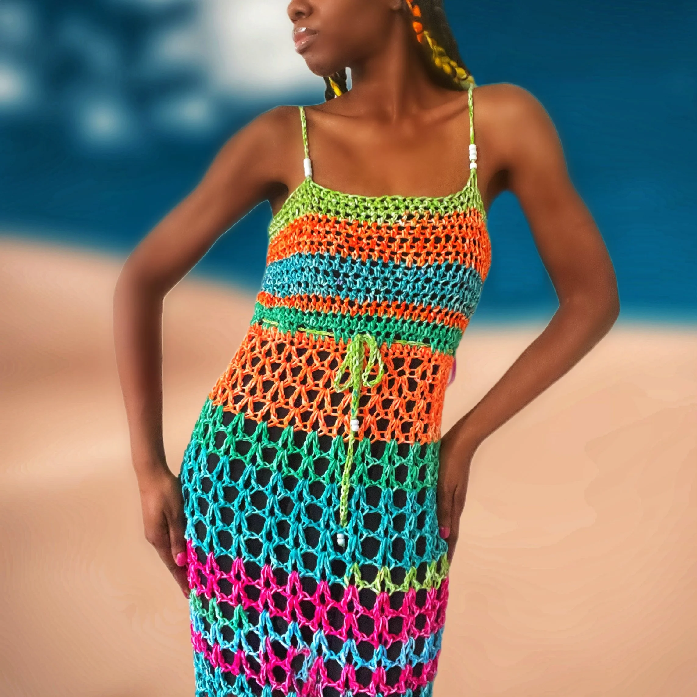 The Tarian Crochet Maxi Dress Digital Crochet Pattern. — The Dream Crochet