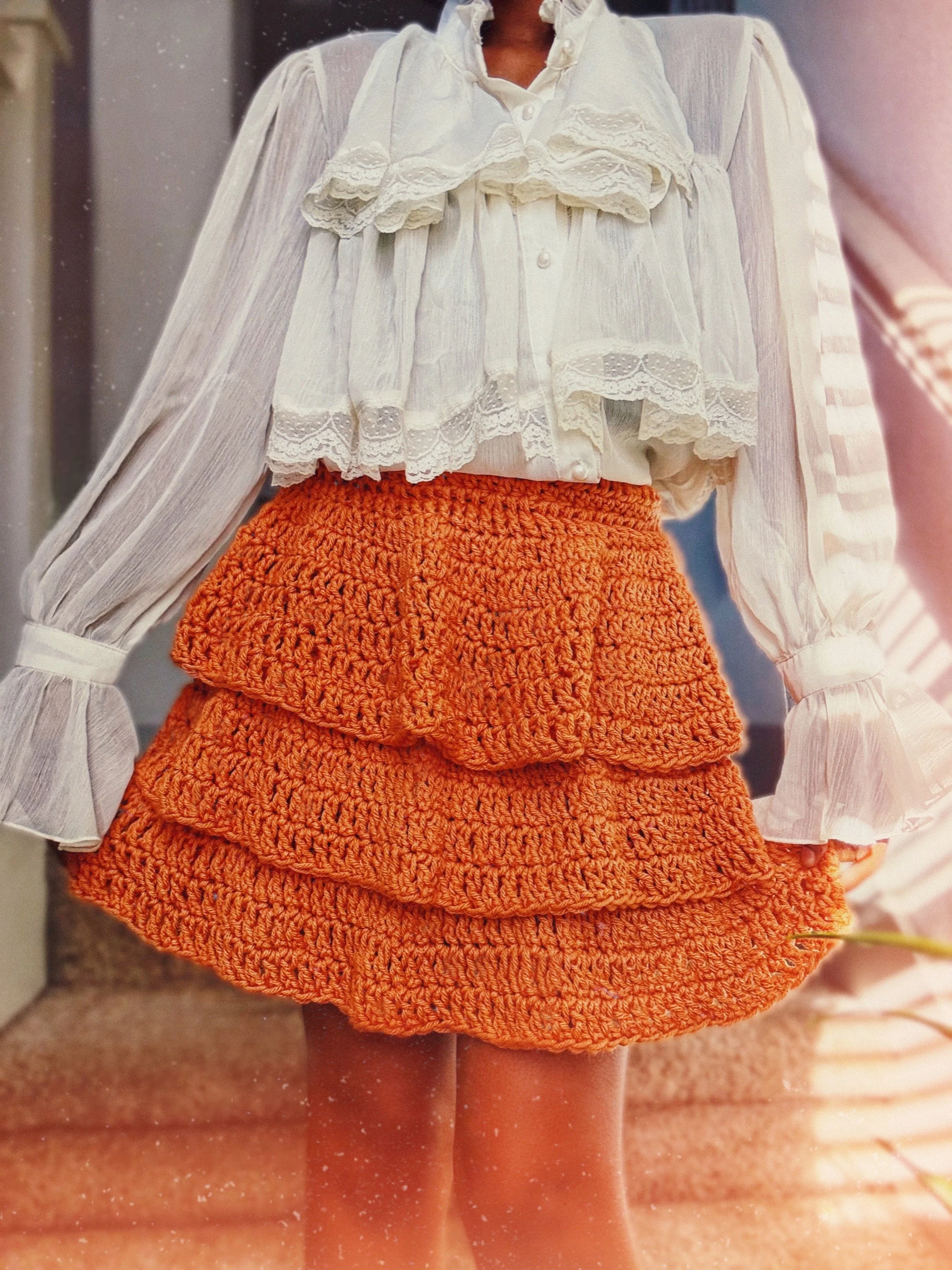 The Aloras Crochet Skirt. Digital Crochet Pattern.