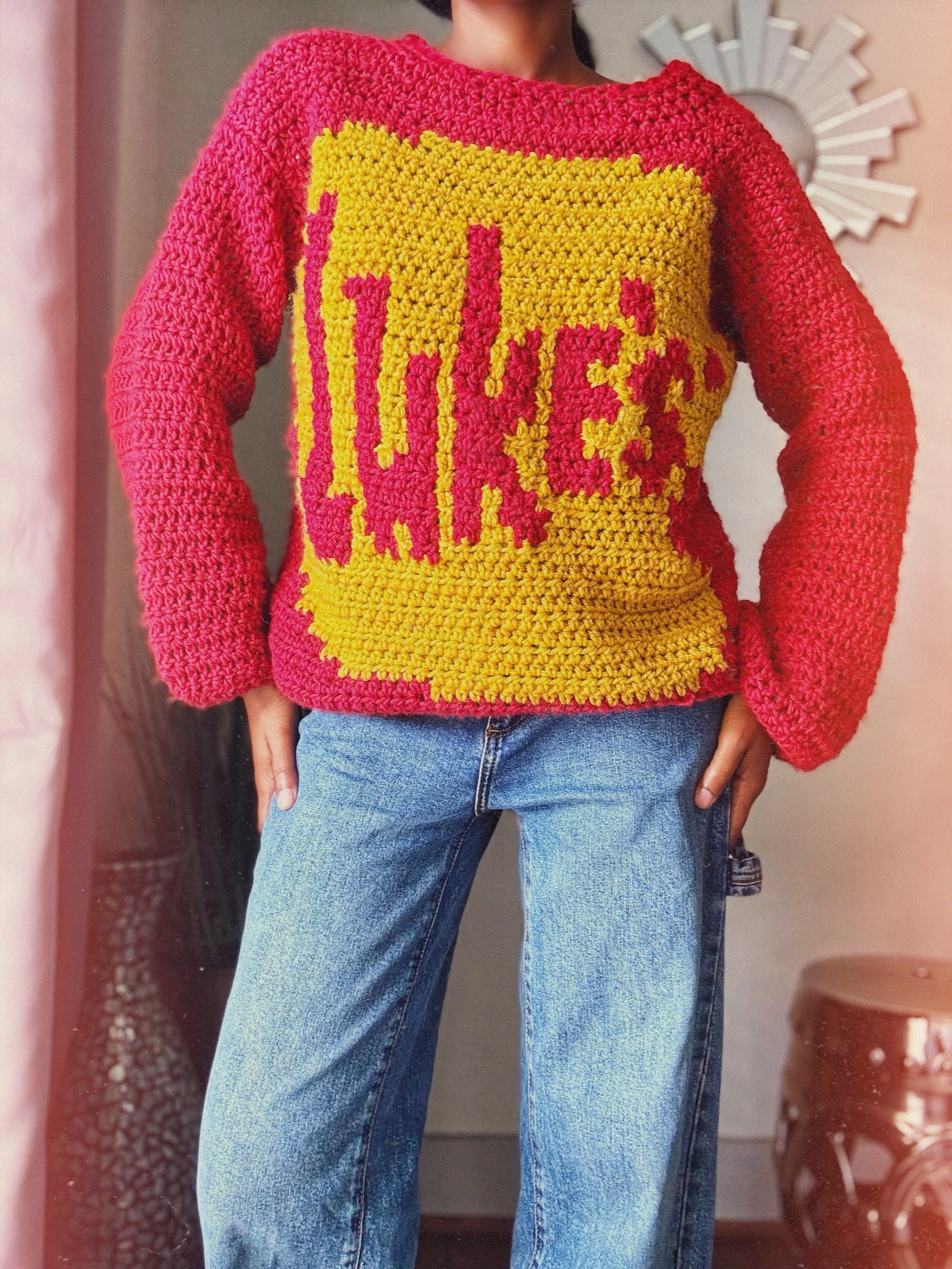 The Lukes Diner Crochet Sweater. Digital Crochet Pattern.