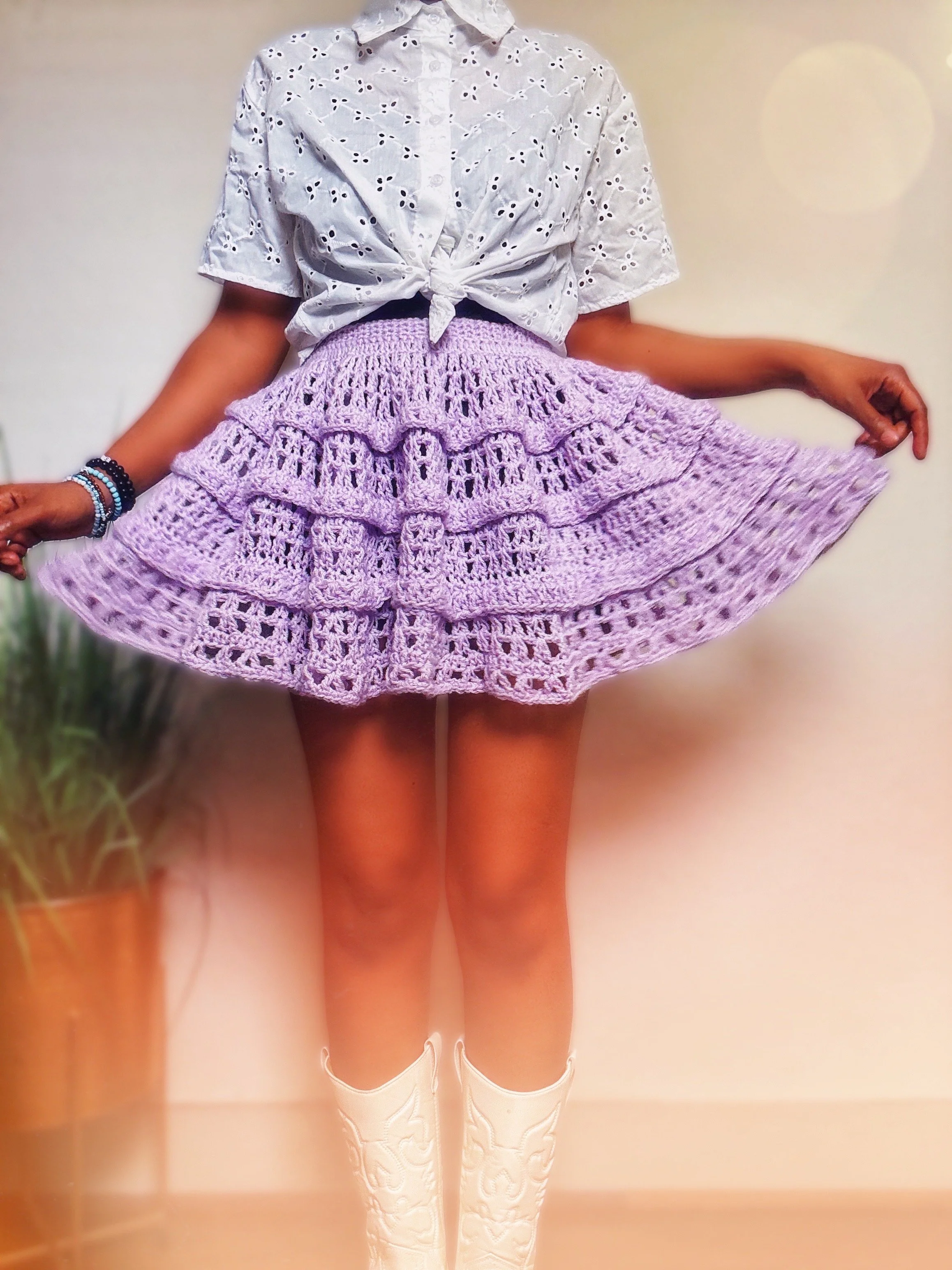 The Sweet Amour Crochet Skirt. Digital Crochet Pattern.