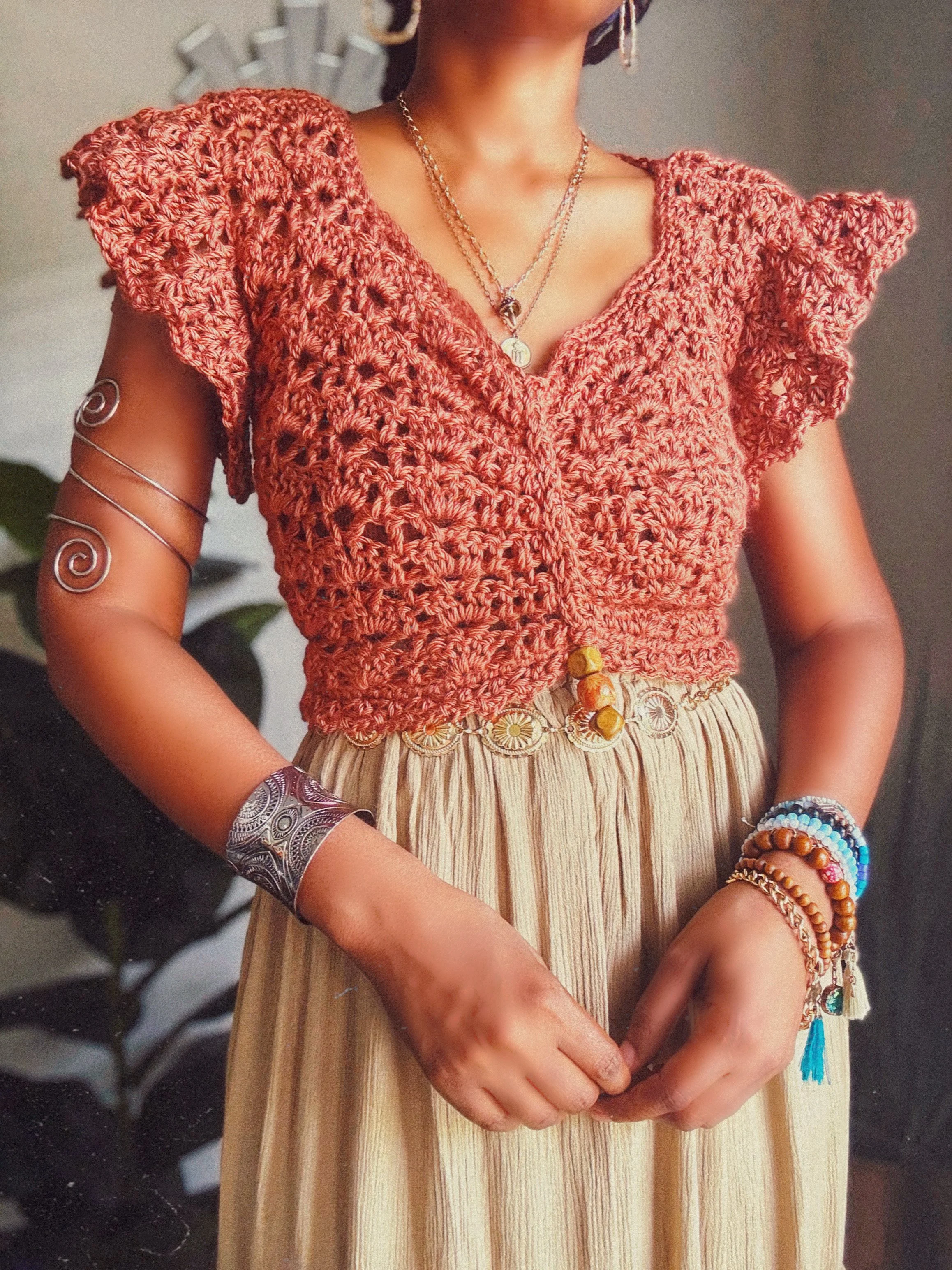 The Aladar Crochet Top. Digital Crochet Pattern.