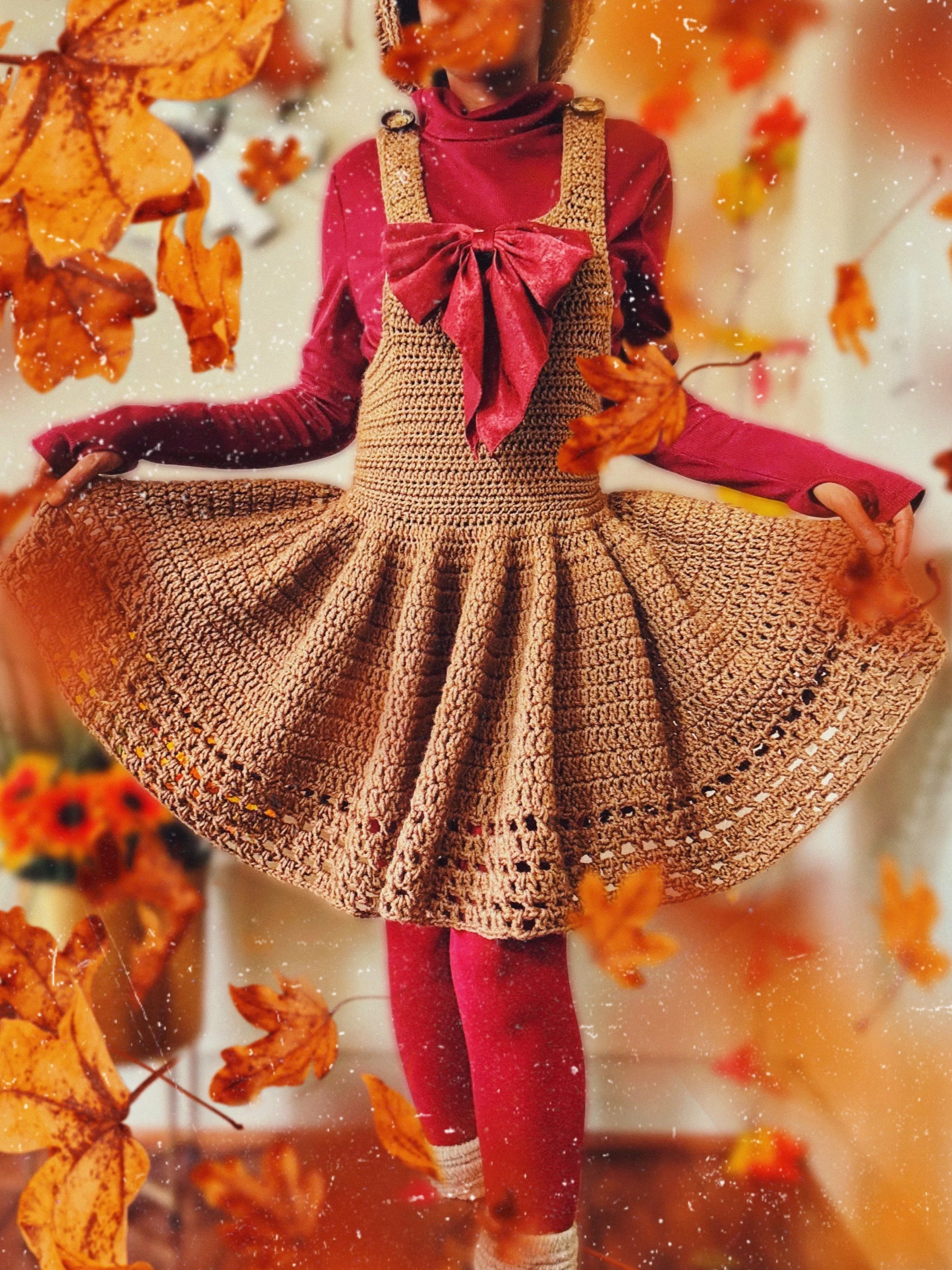 The Fall Of It All Crochet Dress. Digital Crochet Pattern.