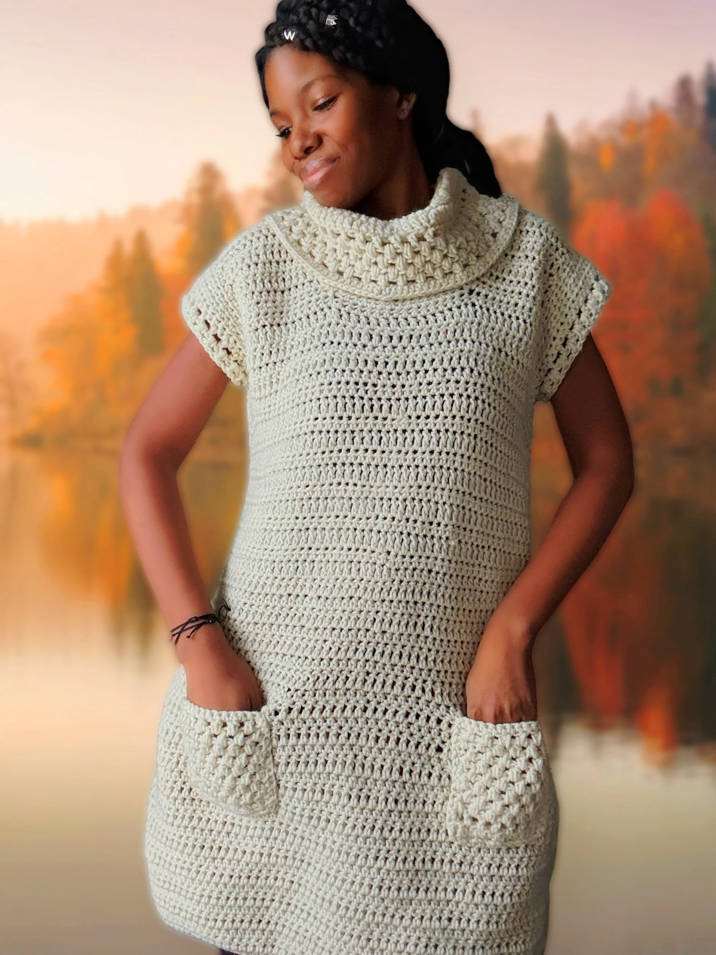 The Mountain Lodge Crochet Dress. Digital Crochet Pattern.