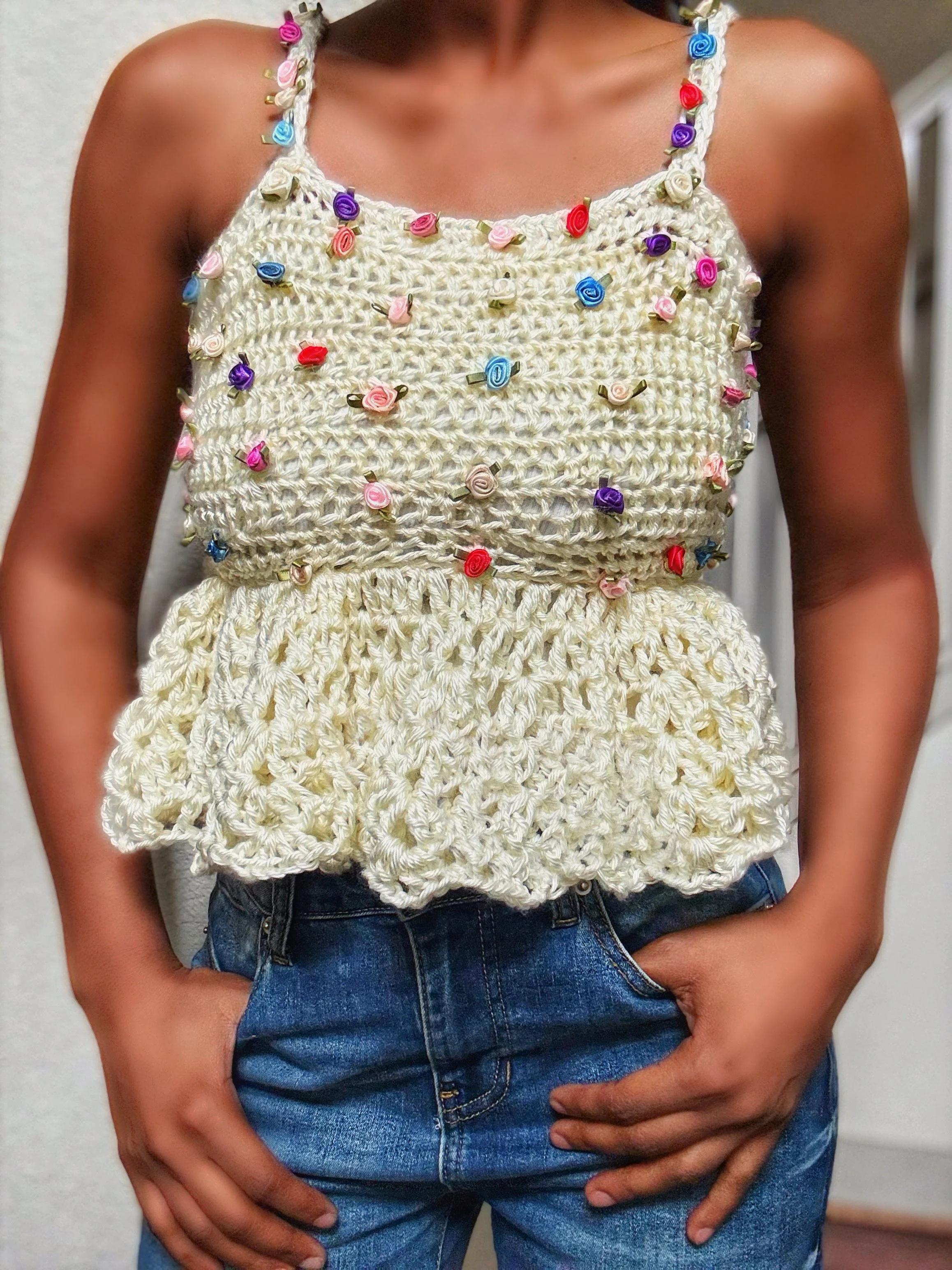 The Ione Crochet Top Digital Crochet Pattern.