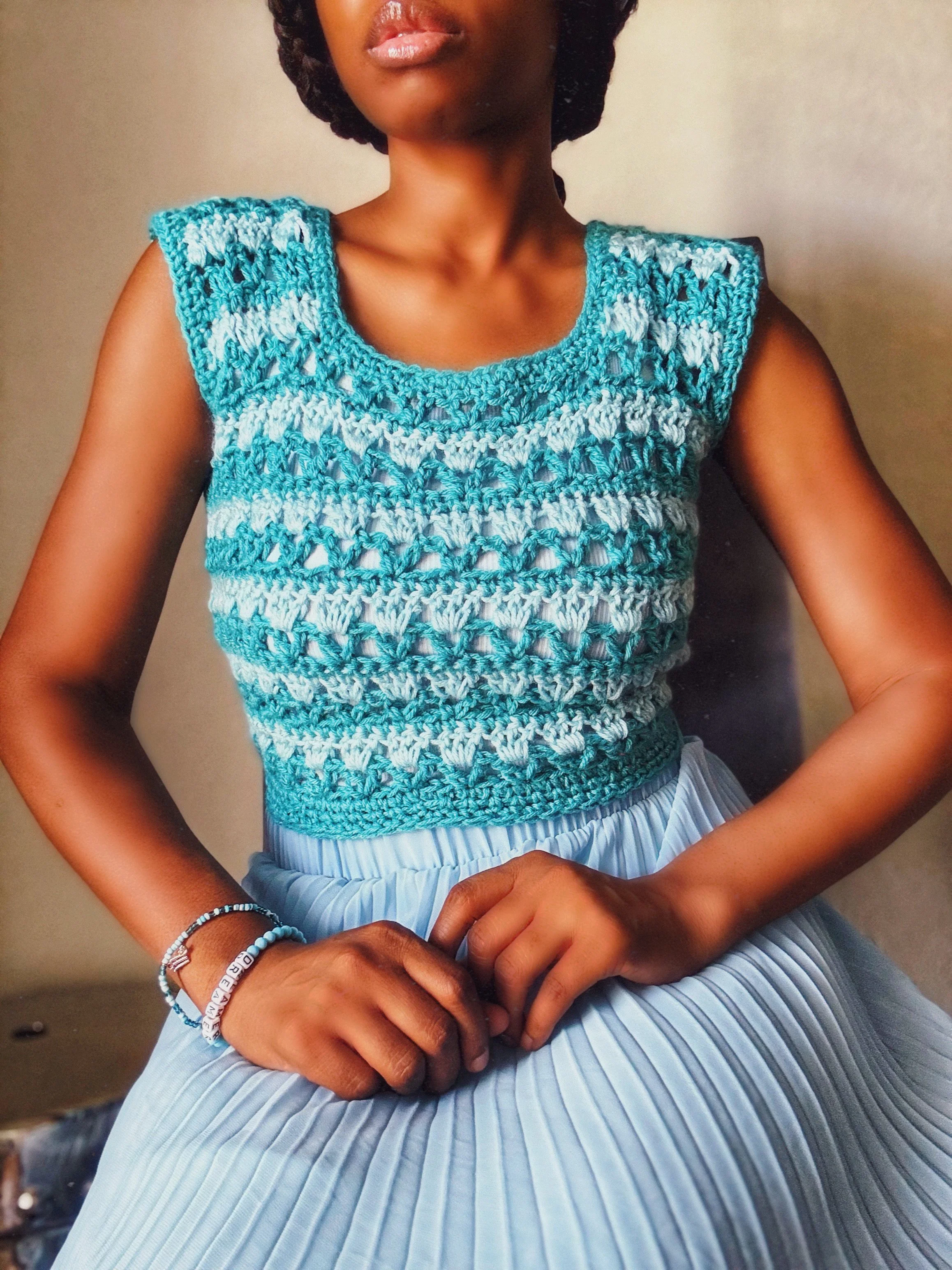 The Tides Crochet Top Pattern. Digital Pattern.