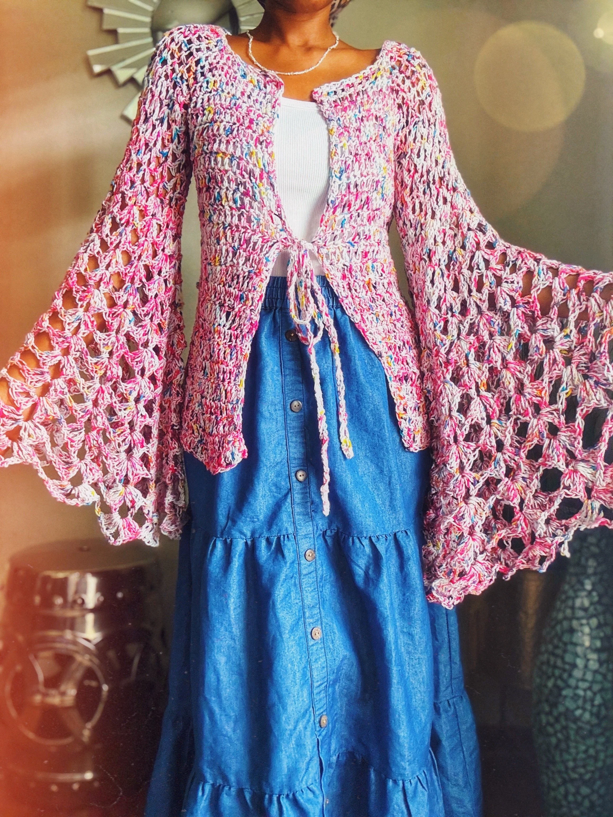 The Aranel Crochet Cardigan. Digital Crochet Pattern.