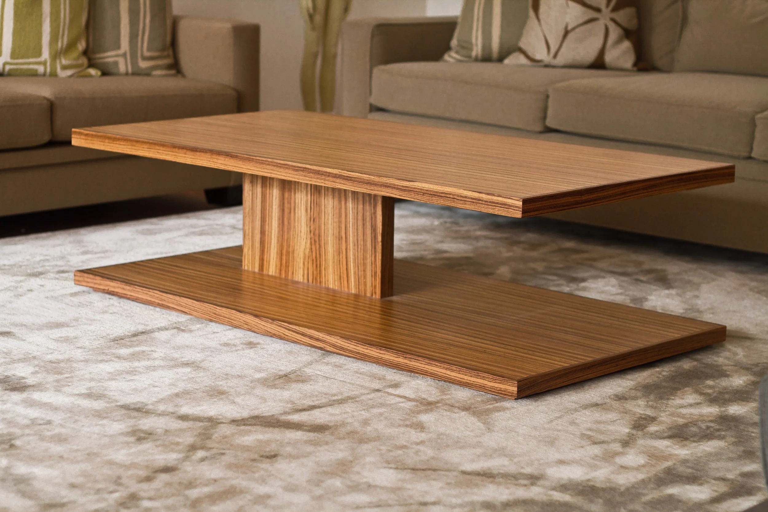 Coffee Table in Iroko wood