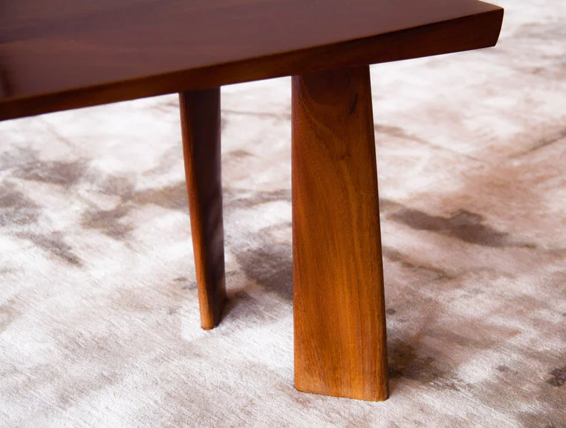 Coffee Table in Walnut Leg Detail