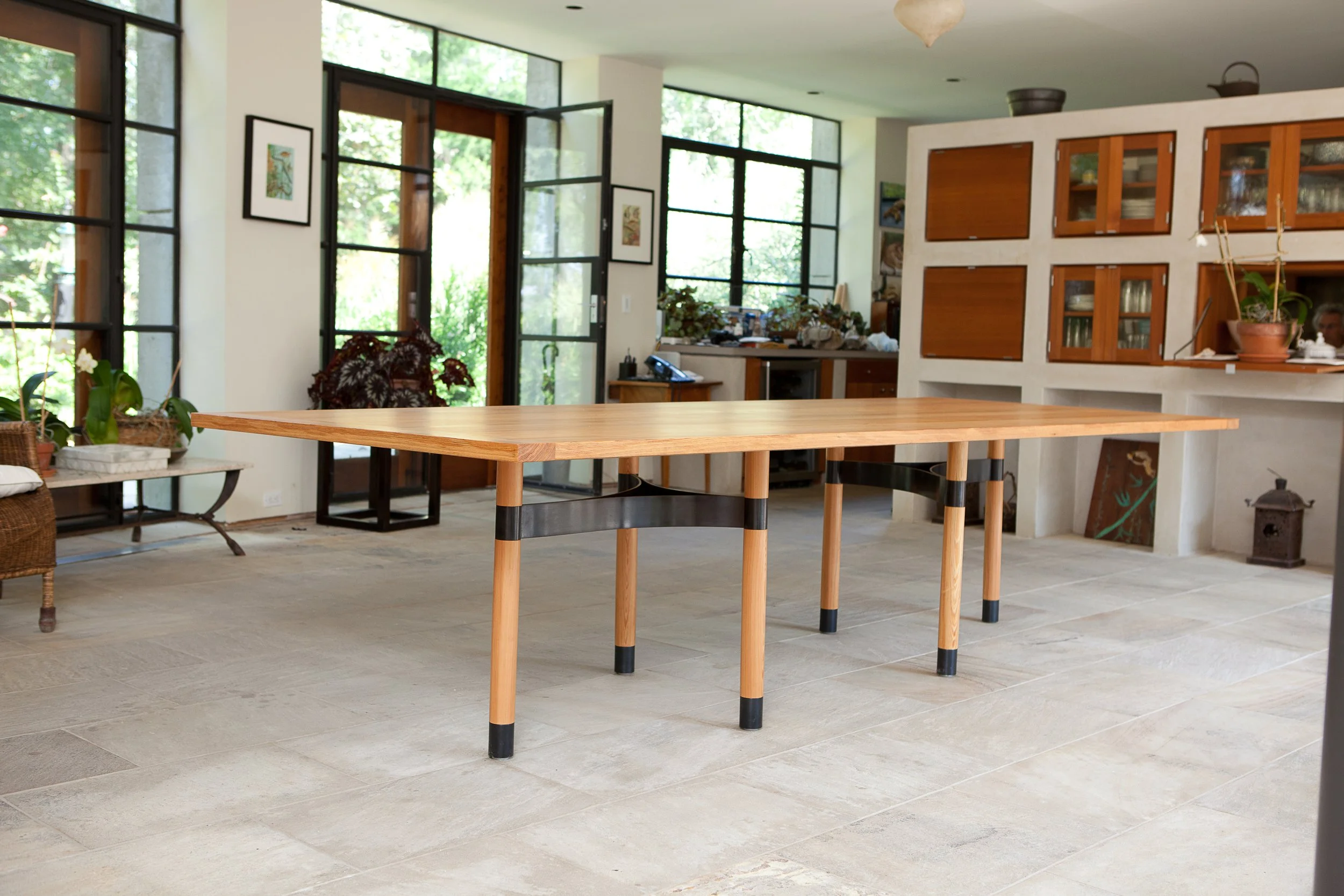 Heart Pine Table with Tripod Base
