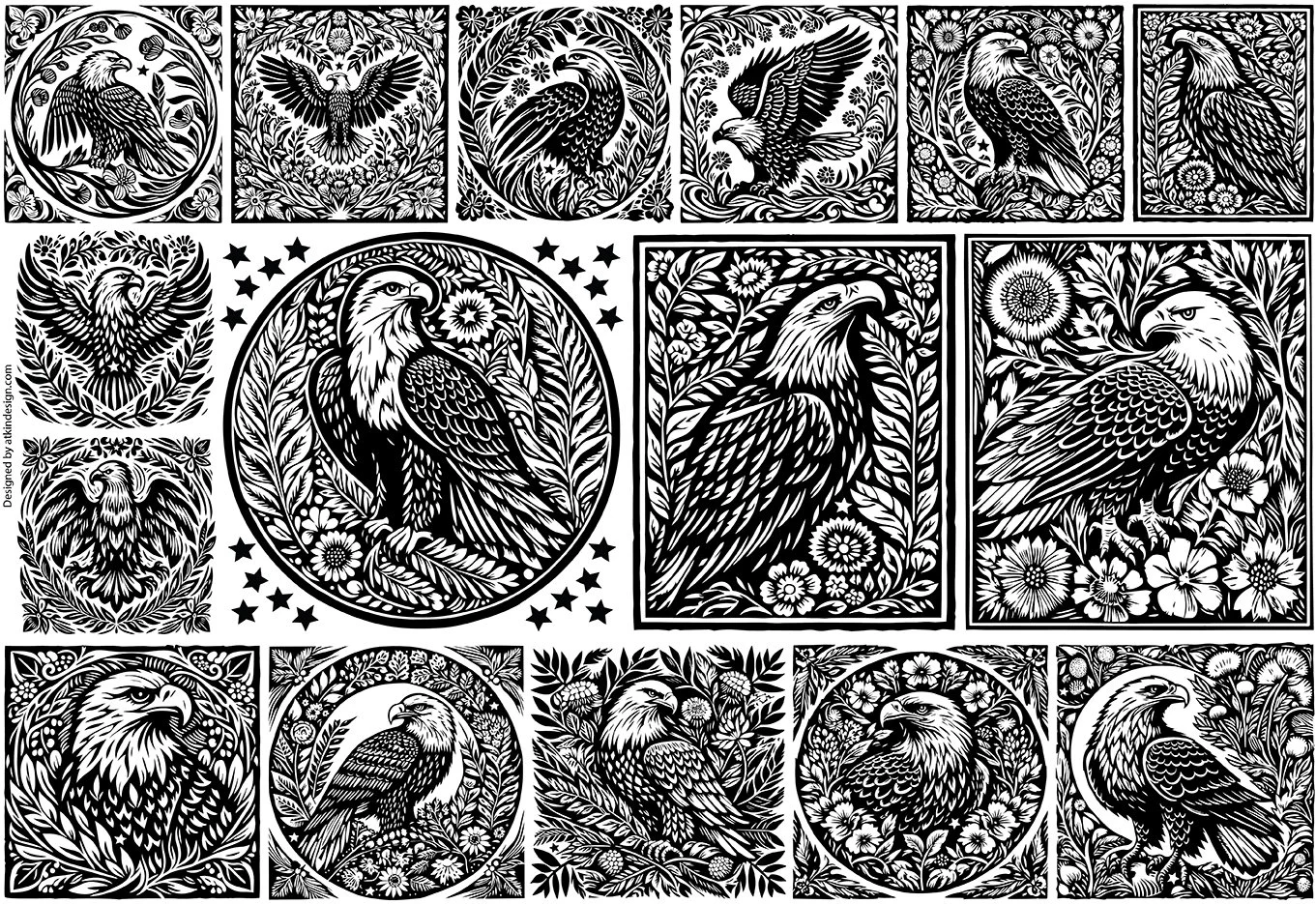 Underglaze Transfer - Eagles