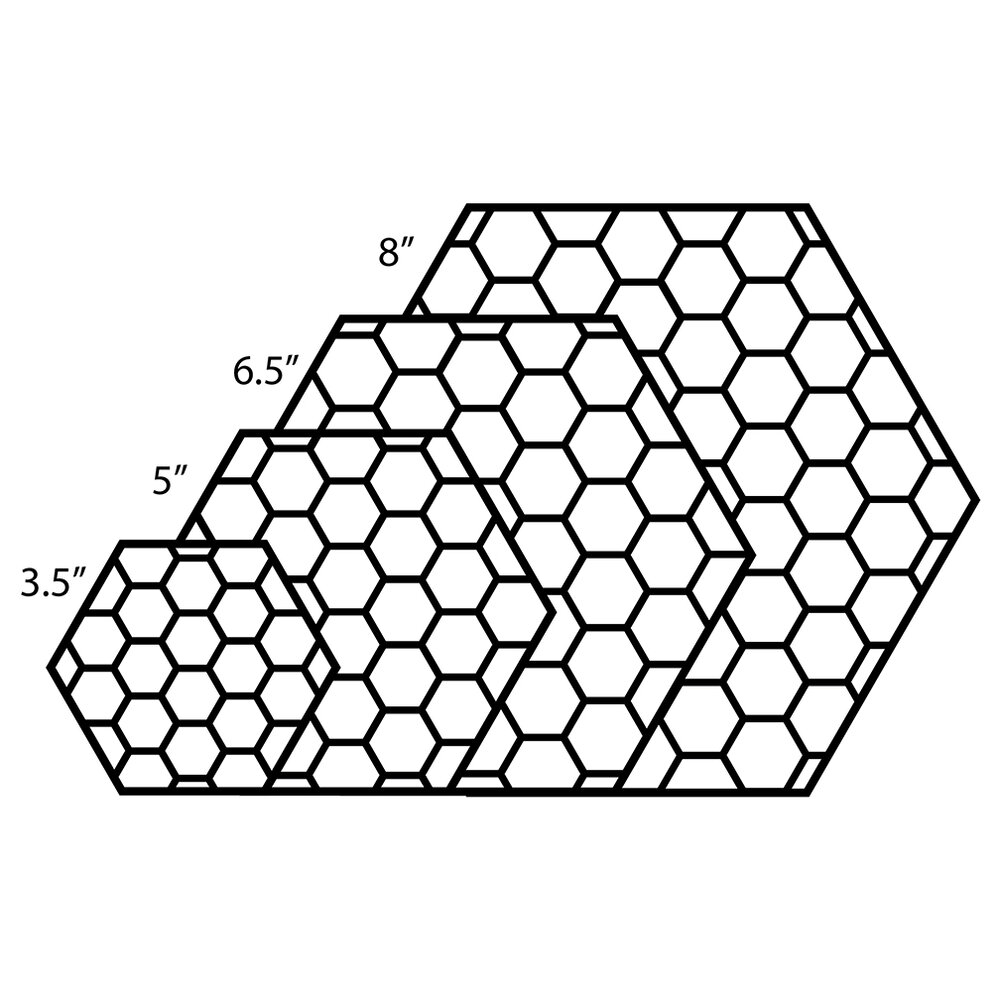 222 Large Honeycomb (STENCIL) - Plum Purdy