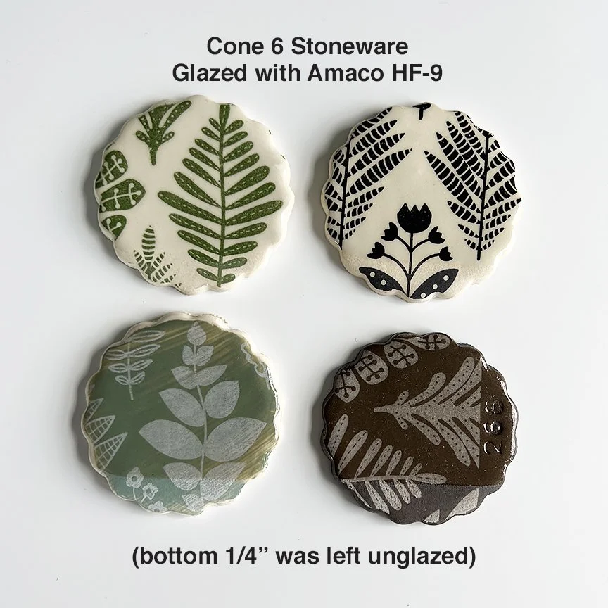 Floral Rhombus Underglaze Tissue Transfer — Plum Island Transfers
