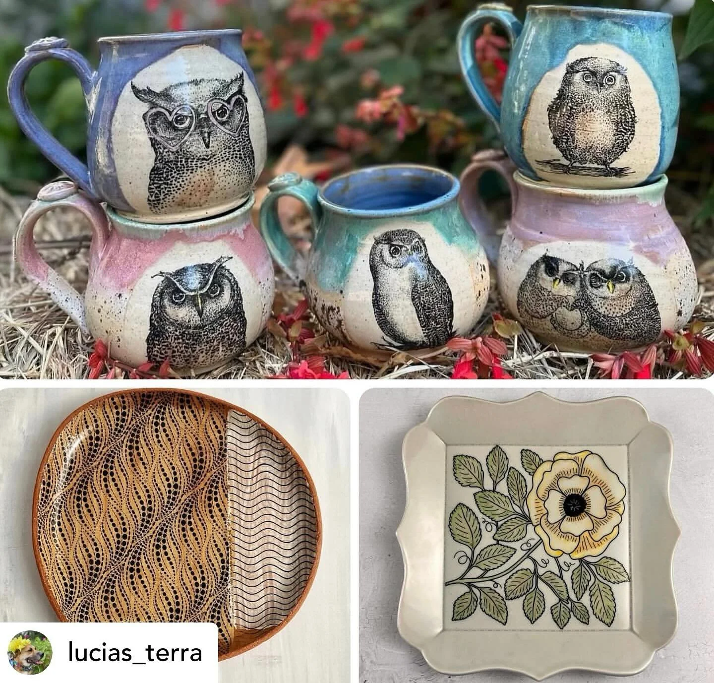 Posted @withregram &bull; @lucias_terra Hi everyone, this is Ali! I will be doing a transfer workshop on Saturday November 15 from 12-2 , at @jewelltownpottery in Amesbury, MA! It will be featuring @plumislandtransfers. I will be going over all of th