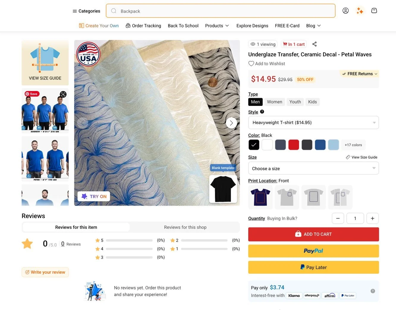 This is where we are now&mdash;vulnerable and at risk of having our images and artwork stolen and used on websites like this to sell products that, apparently, they don&rsquo;t even have.

In the case of this particular website, the so-called &ldquo;