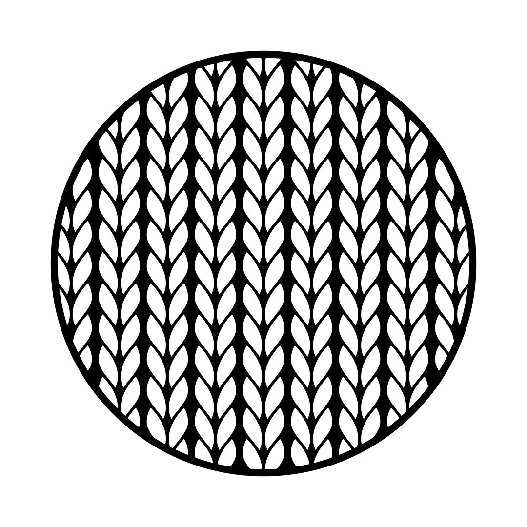 Stockinette Knit Round Stencils
