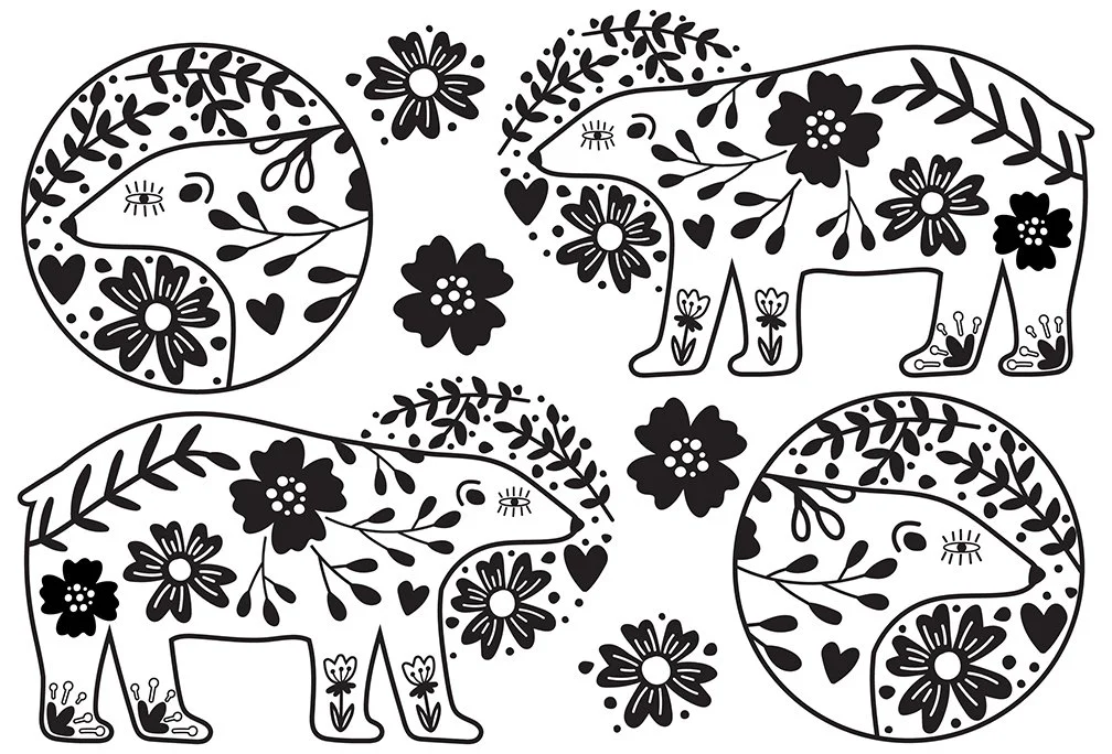 Underglaze Transfer - Scandinavian Bears