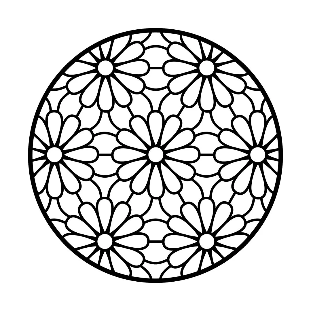 Daisy Lace Round Stencils