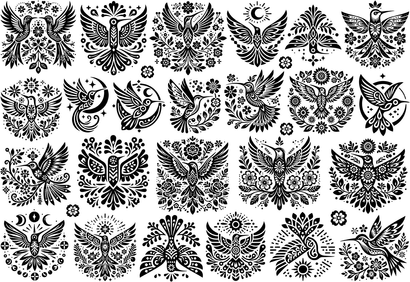 Underglaze Transfer - Hummingbirds #1