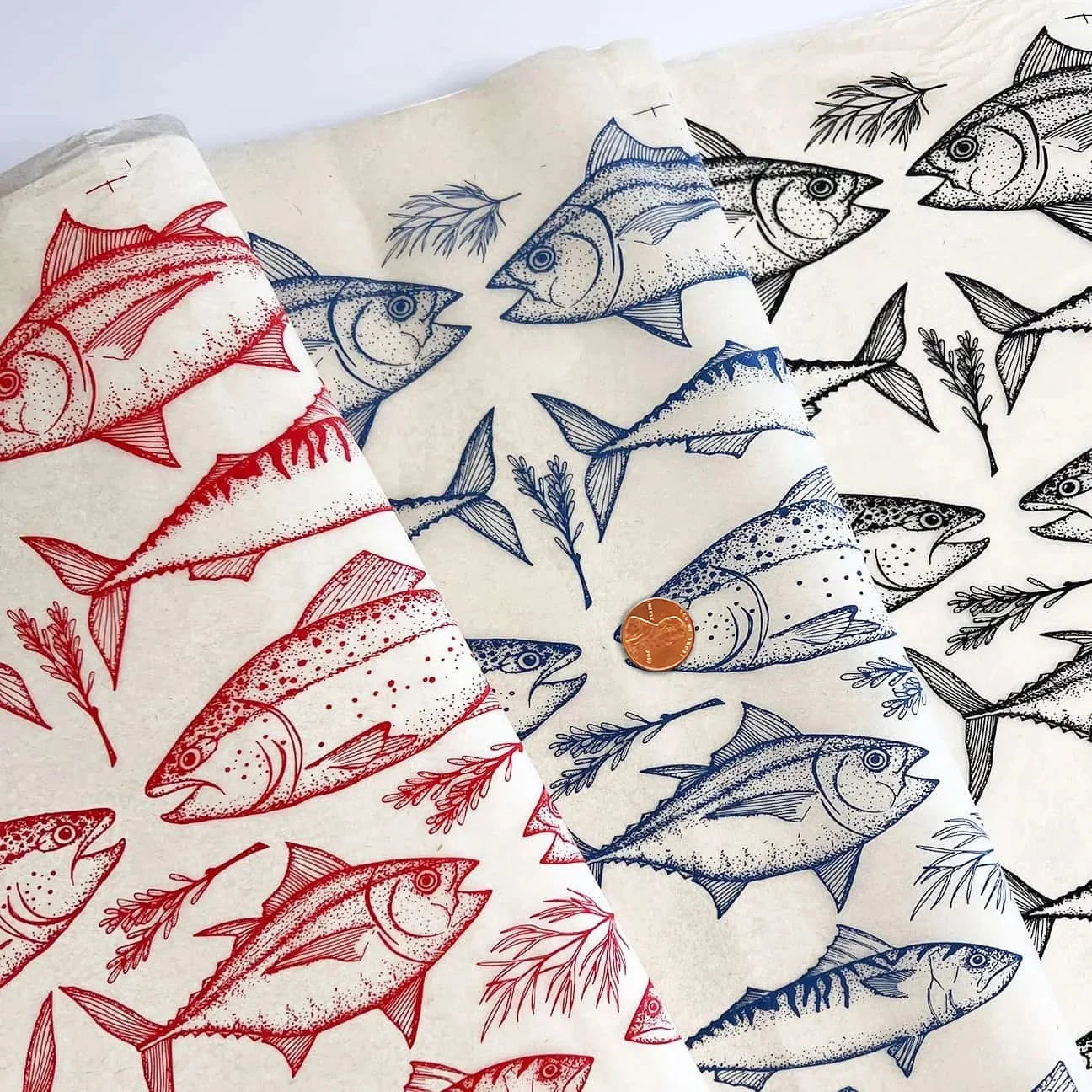 Underglaze Transfer - Tale of Three Fishes