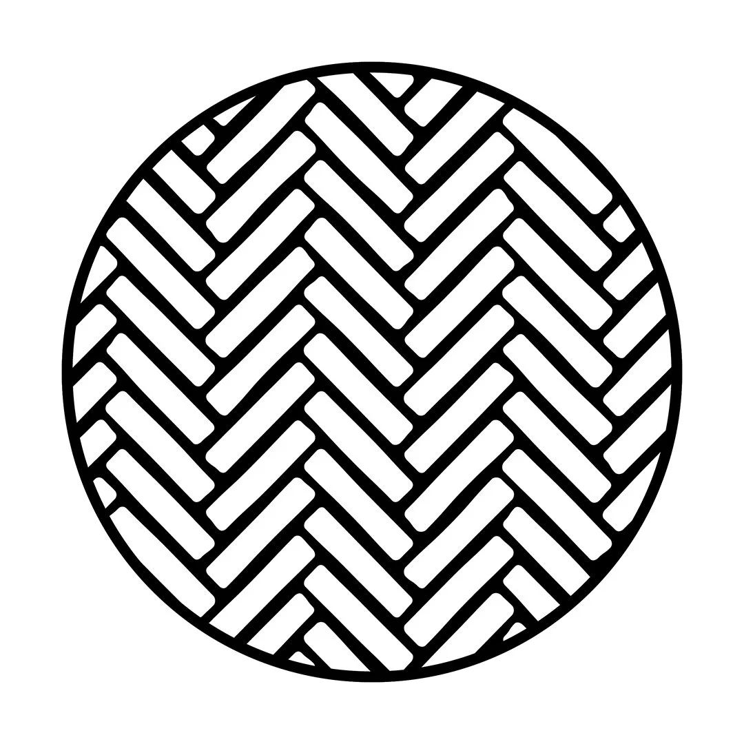Herringbone Round Stencils