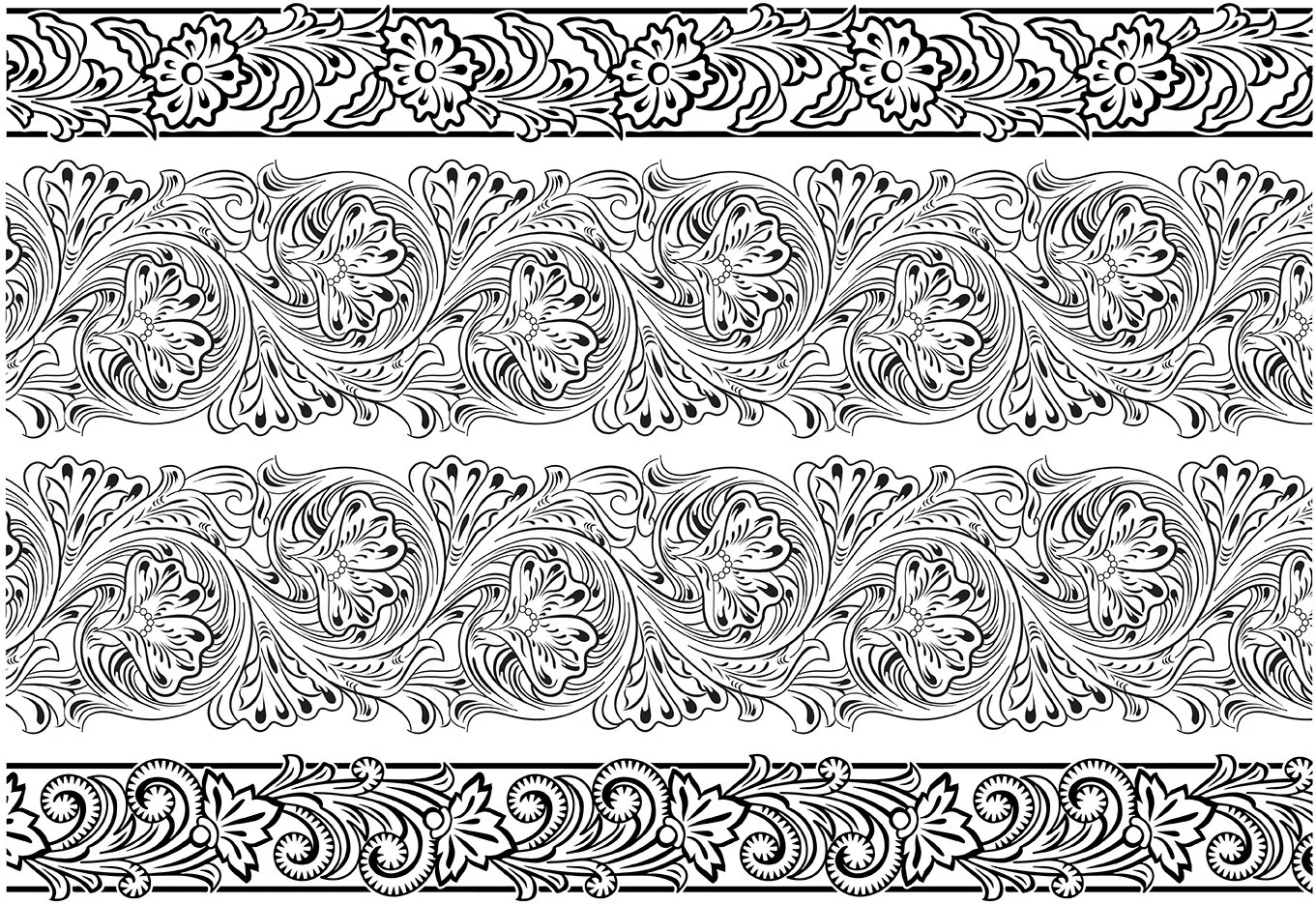 Underglaze Transfer - Tooled Leather