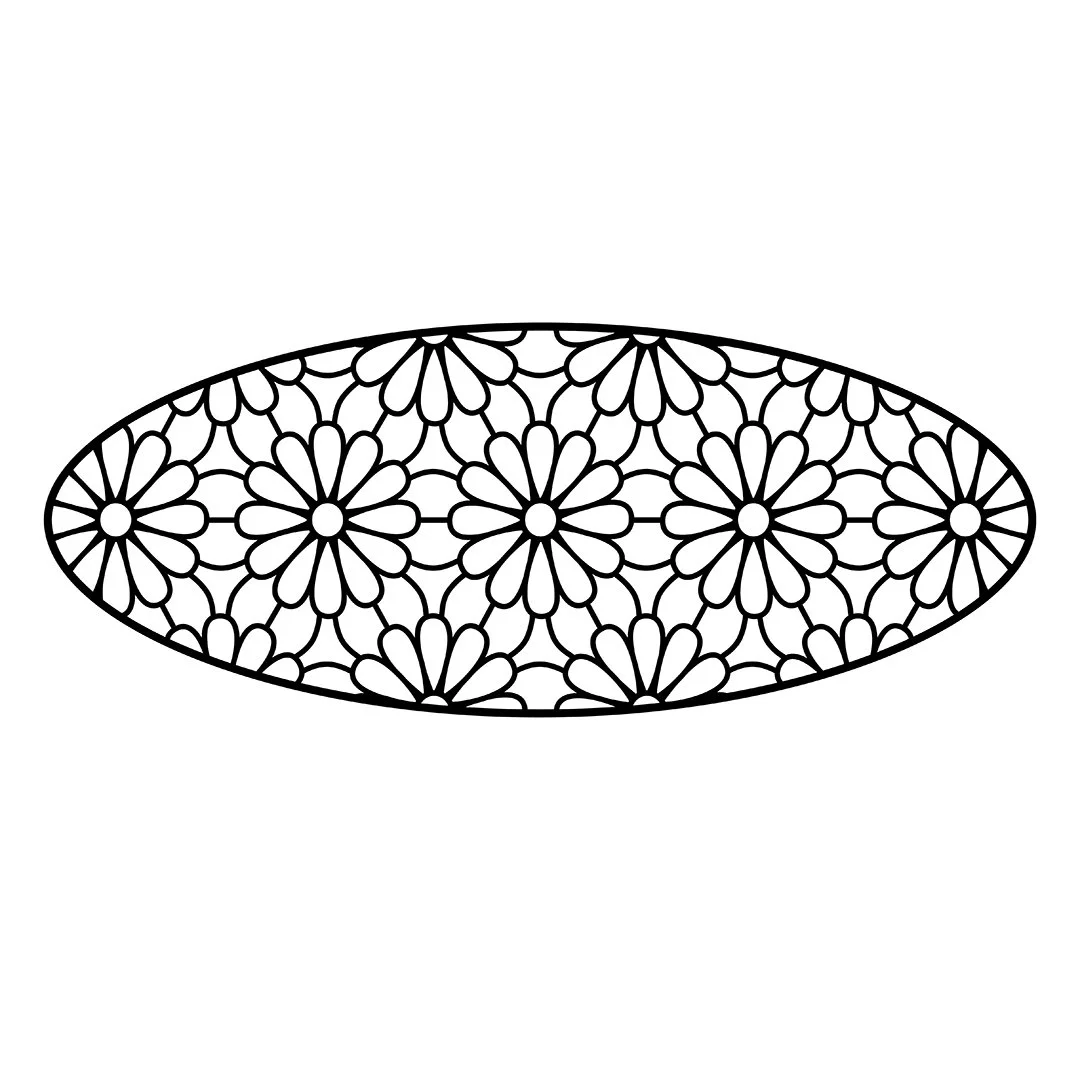 Daisy Lace Oval Stencils