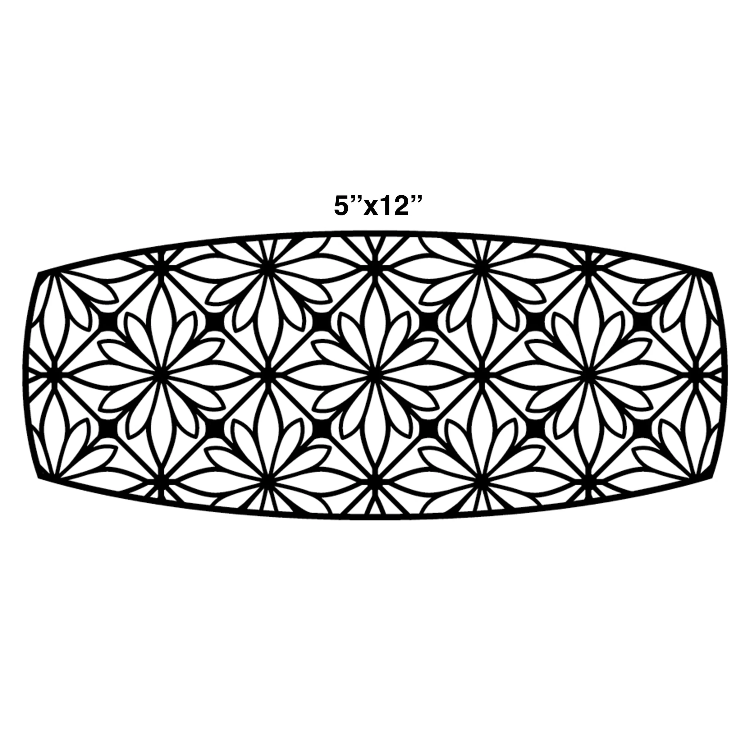 Star Flower Spherical Rectangle Stencil