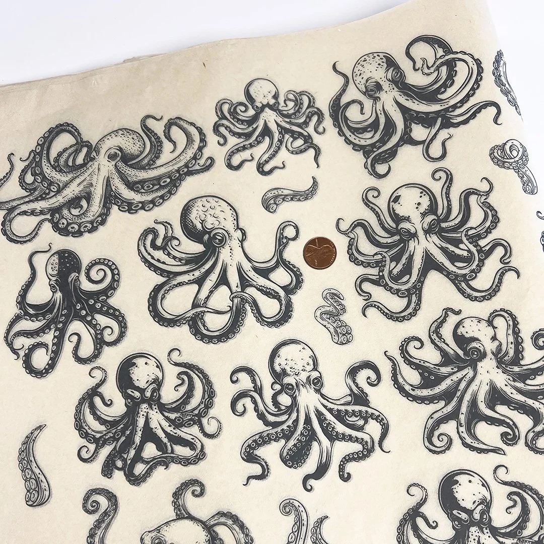 Underglaze Transfer - Octopuses