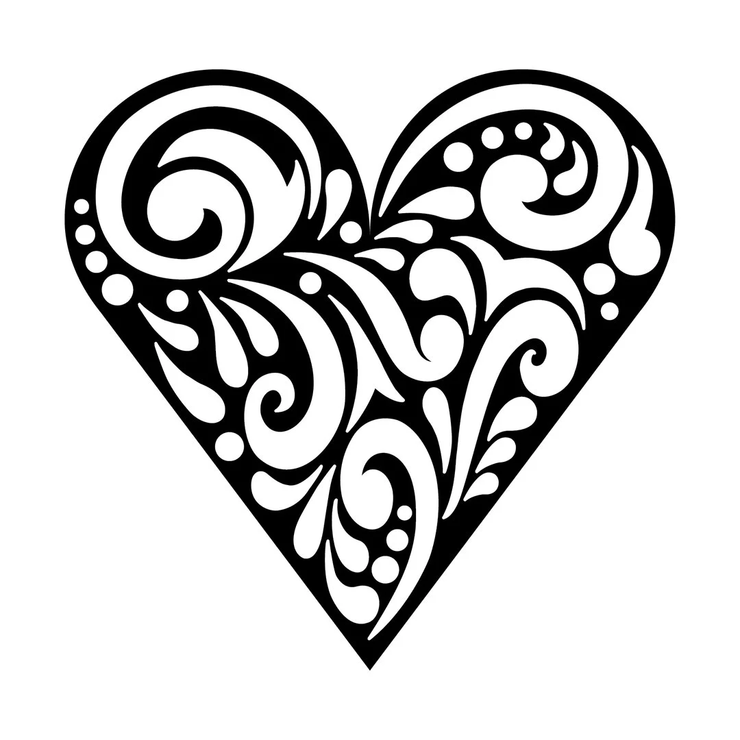 Swirly Hearts Stencils