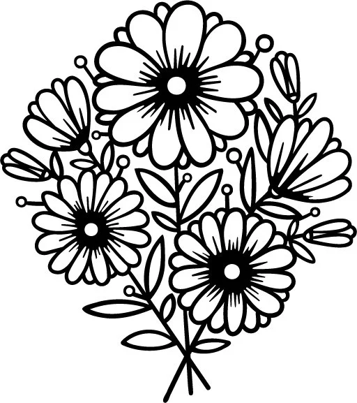 Flower Bouquet Stencil