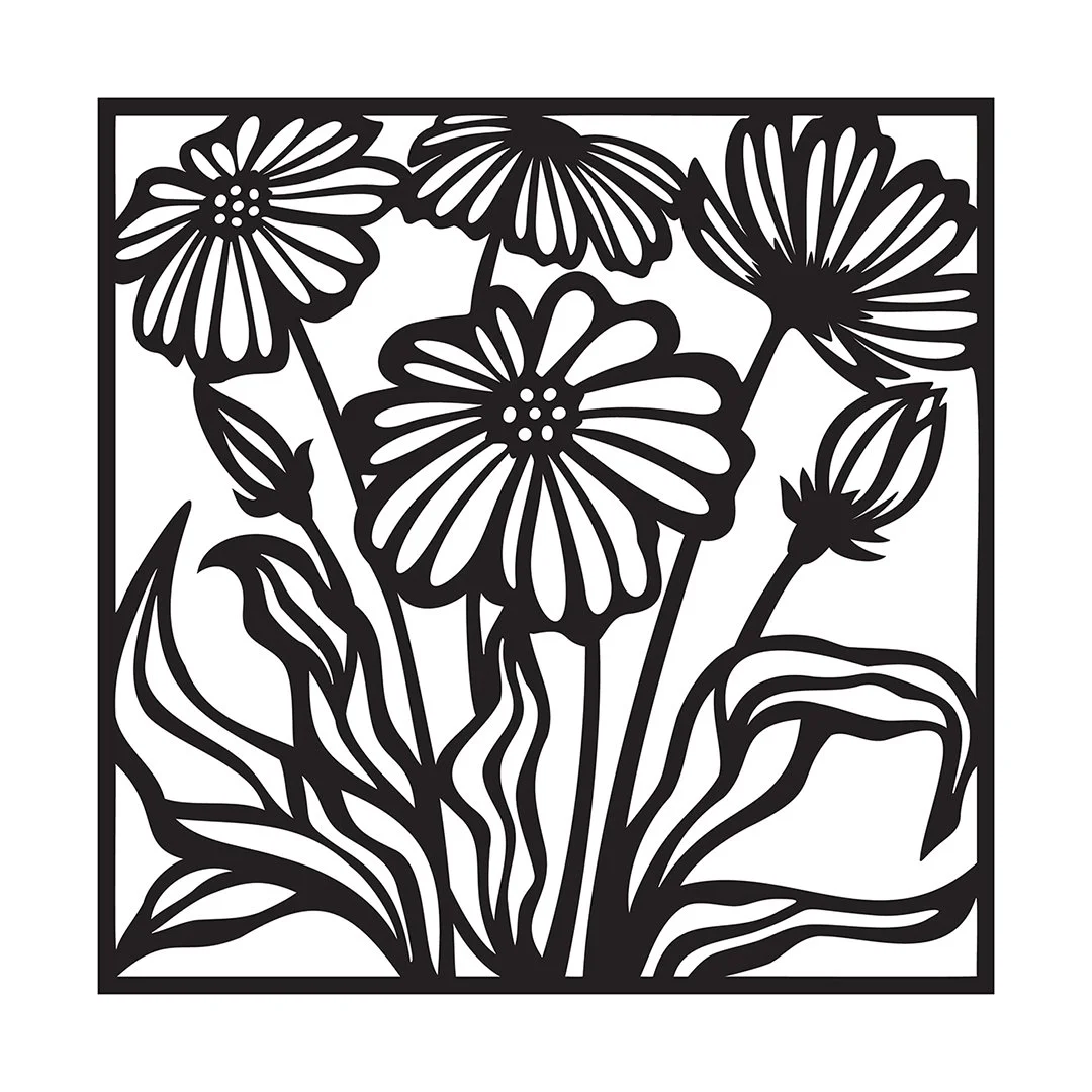 Daisy Square Stencils