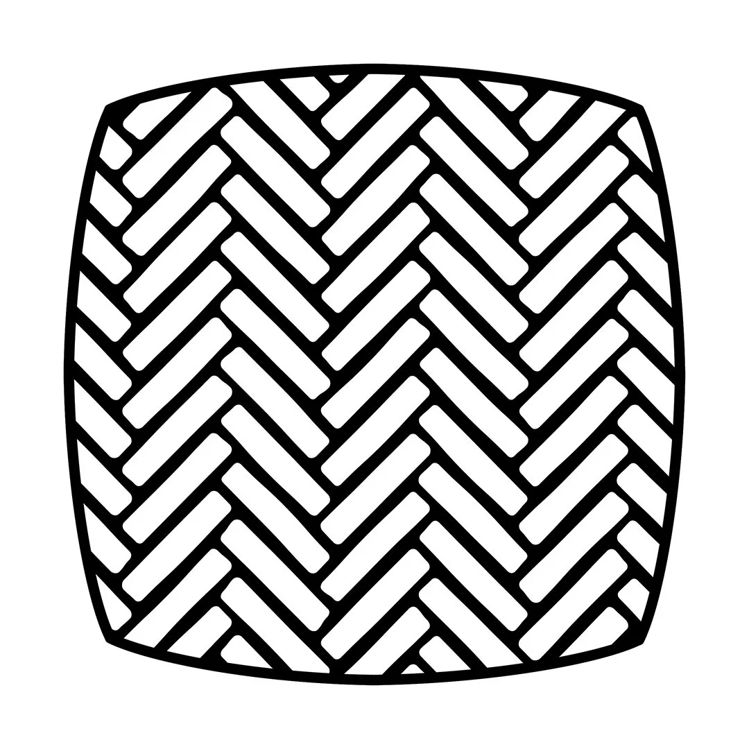 Herringbone Spherical Square Stencils