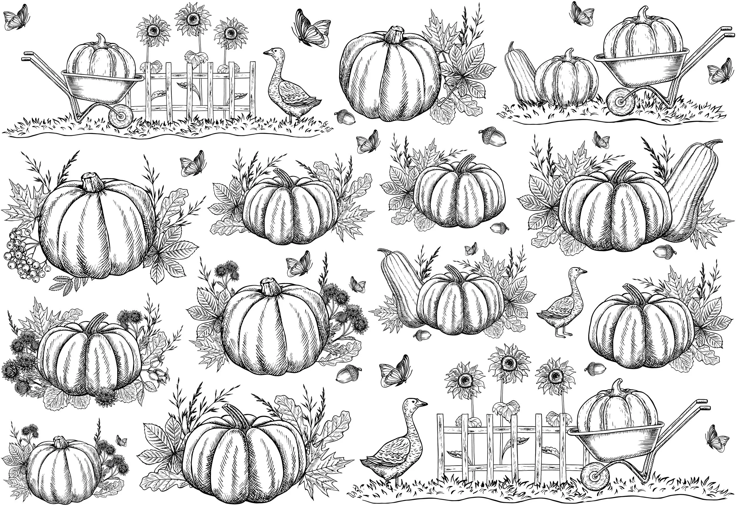 Underglaze Transfer - Pumpkins
