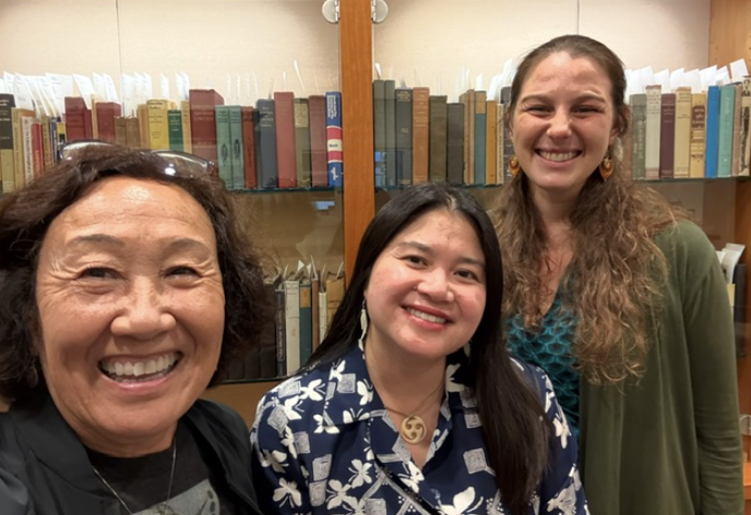 Author of Making Americans book, Jessica Lander, visits w/ Chapman’s Archivist Annie Tang.  Jessica came here from Boston!  