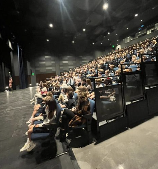 A K-8 Assembly at Harbor Day School, First Event in their brand new Auditorium! 