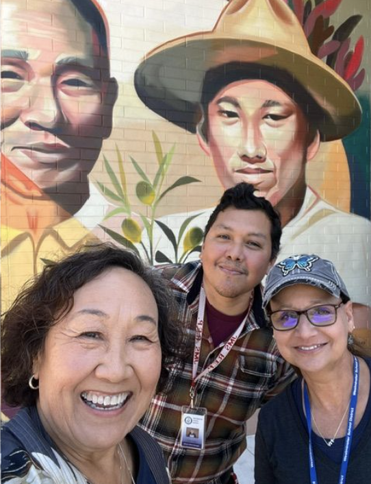 With Johnson Middle School Front Office Team.