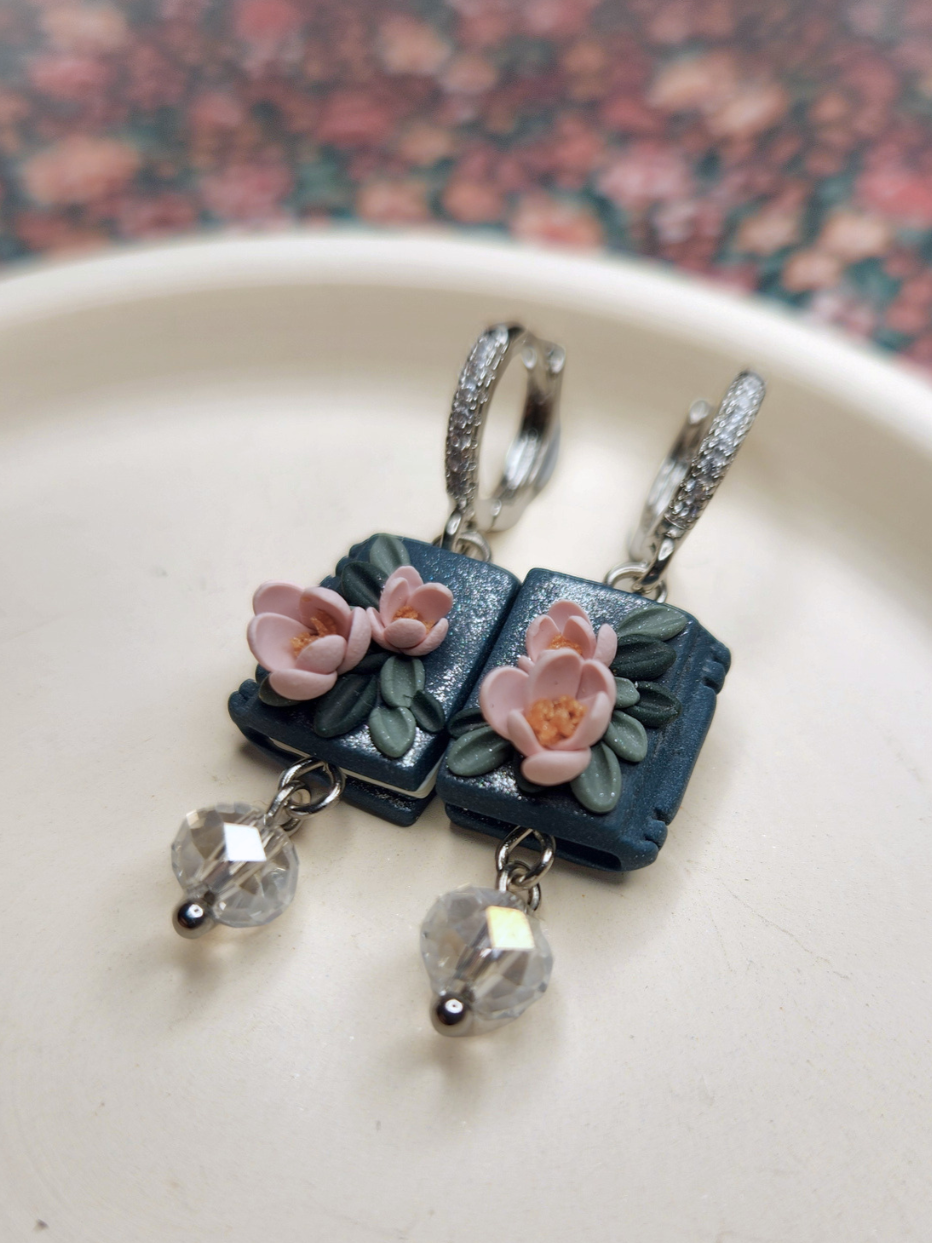 Secret Garden Book Earrings