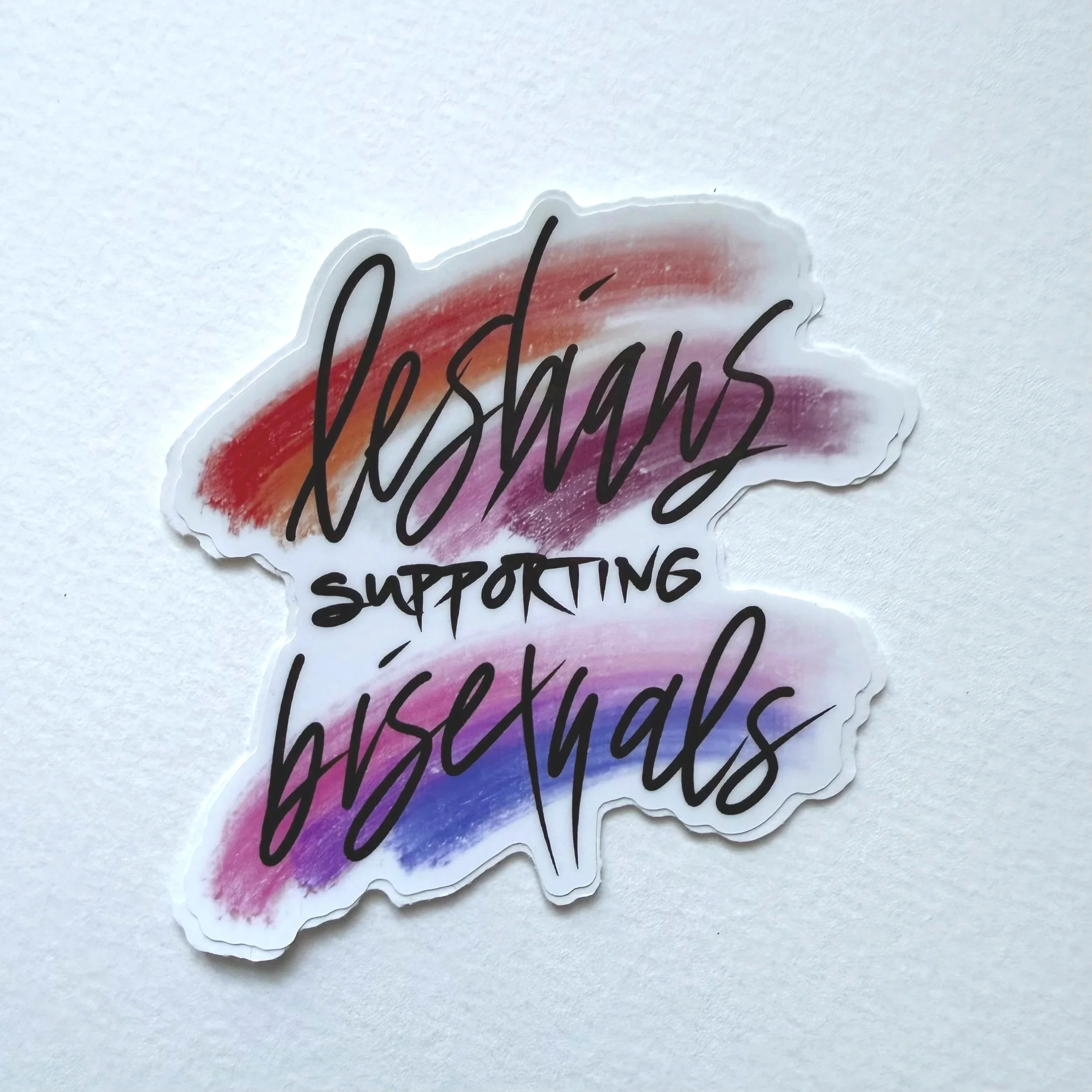 Lesbians Supporting Bisexuals Sticker