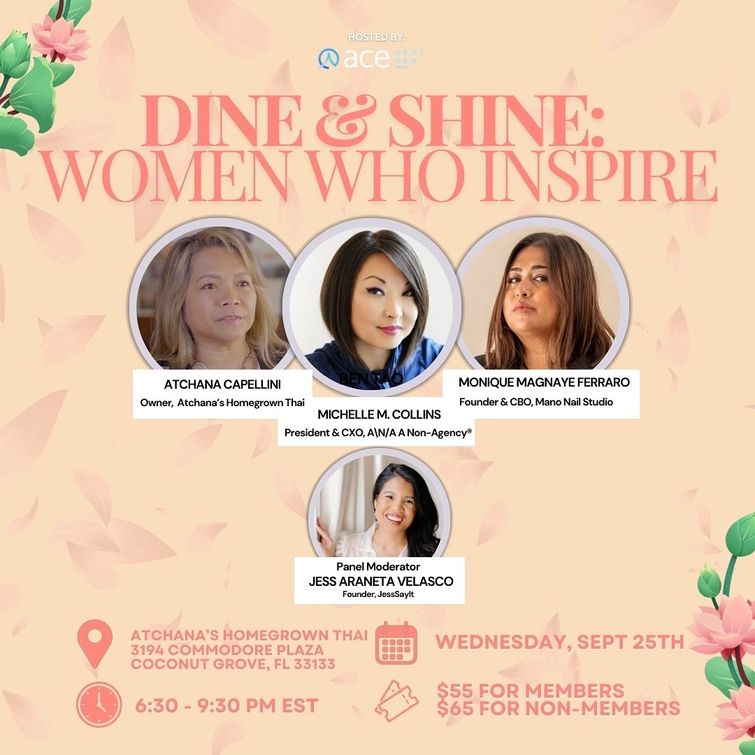 ✨ Join us for an unforgettable evening of dining, networking, and inspiration at &ldquo;Dine &amp; Shine: Women Who Inspire&rdquo;🌟 

Connect with a vibrant community of fellow entrepreneurs while enjoying a curated dinner experience at Atchana&rsqu