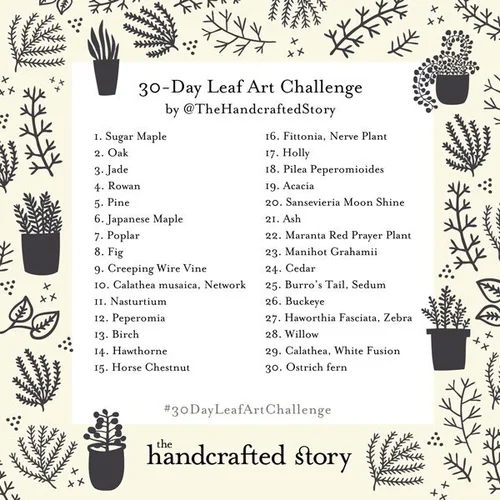 30Day Art Challenges — The Handcrafted Story