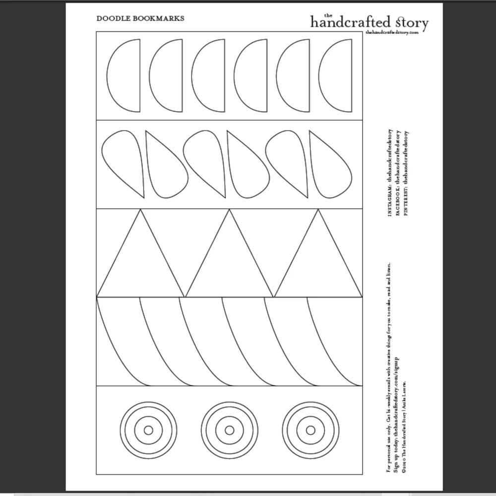 Doodle Printable Bookmarks — The Handcrafted Story