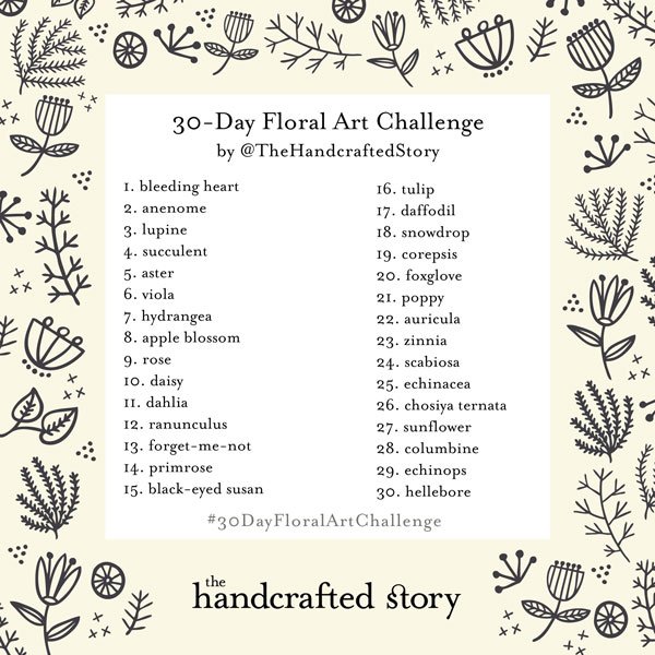 30-Day Art Challenges — The Handcrafted Story