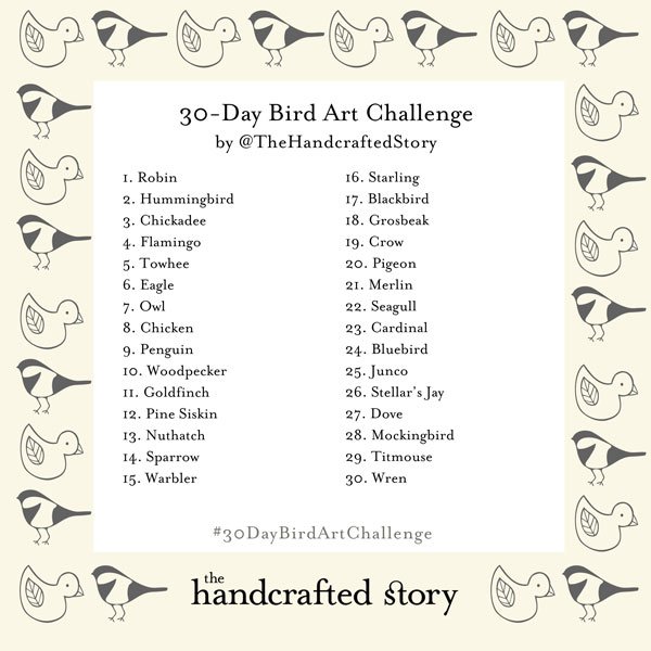 30-Day Art Challenges — The Handcrafted Story