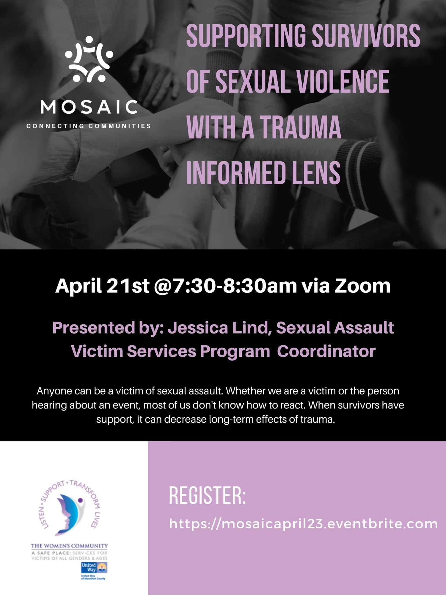 Mosaic Training: Supporting Survivors of Sexual violence with a Trauma ...