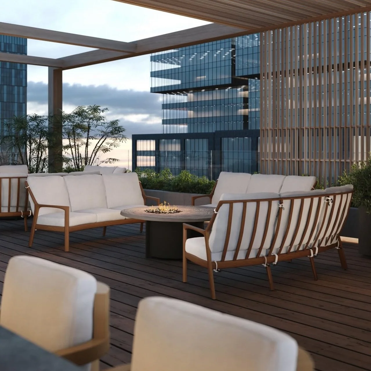 Invite your guests to relax and enjoy their stay. @castelleluxury&lsquo;s outdoor lounge furniture helps elevate the experience. Seen here is Berkeley lounge seating.

Available at @whitneyevansltd 
Located at the @denverdesigndistrict
595 S. Broadwa