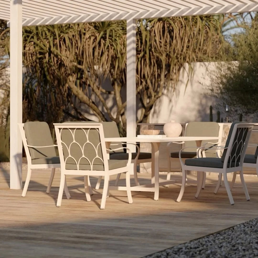 Inspired by the intricate beauty of fish scales, the Scala collection by @woodardfurniture brings a fresh take on Art Deco elegance for the outdoors.

AND @woodardfurniture is included in our Annual Outdoor Sale! Take an additional 10% OFF Designer N