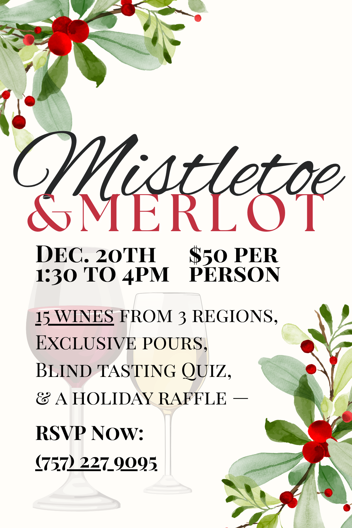 Mistletoe and Merlot Wine Tasting