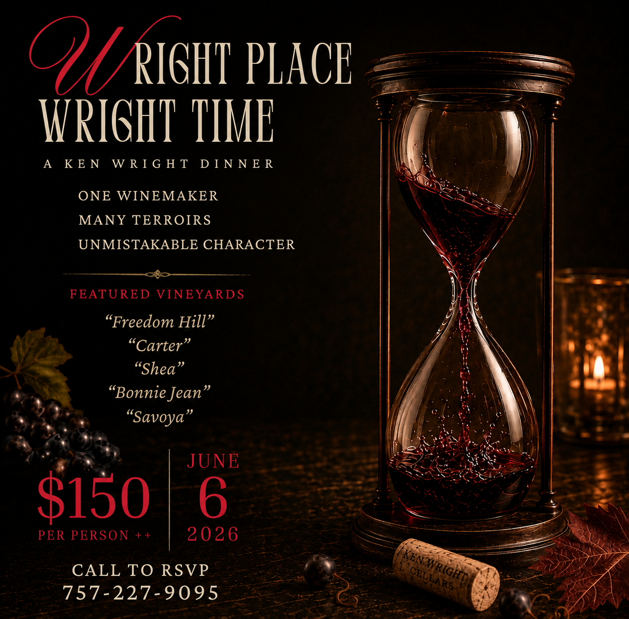 Wright Place. Wright Time. A Ken Wright Wine Dinner